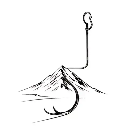 A Ski Hook With A Mountain In The Background
