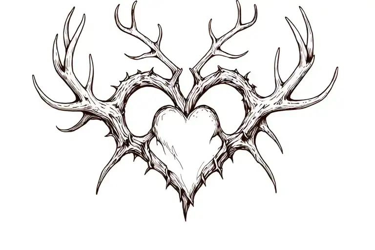 Antler Heart Surrounded
