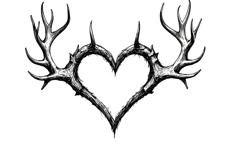 Antler Heart Surrounded
