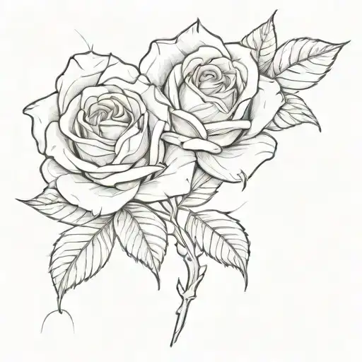 Two Roses Intertwined