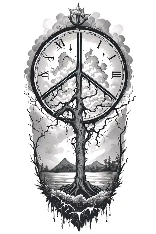 Peace And Lightining Storm And Time And Nature