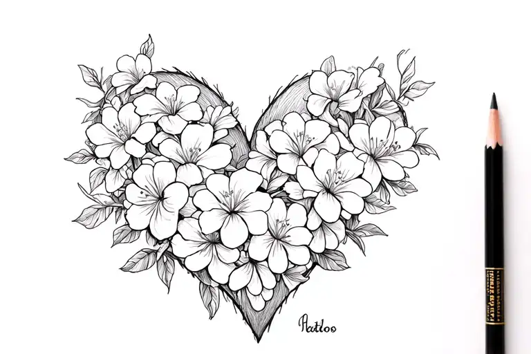 Heart Made Of Jasmine Flowers And Had A Hidden M
