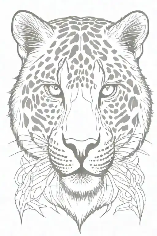 Grinning Snow Leopard Head