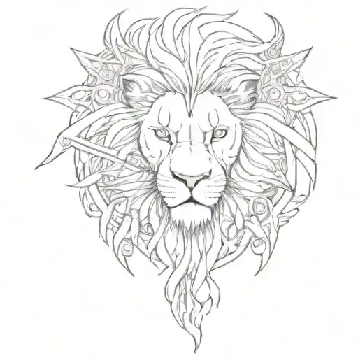 Lion And Sparta Warrios Small Tatto And Whit Qoute No Weapon Formed Against Me Shall Prosper