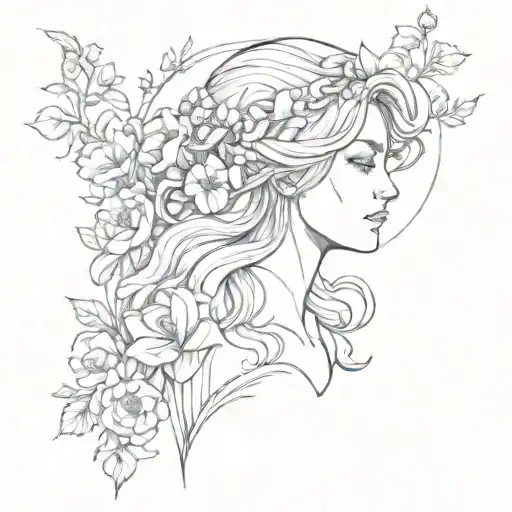 Virgo With Flowers