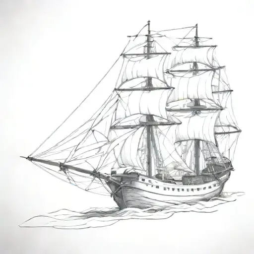 Vintage Style Ship