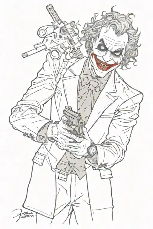 Joker Holding Gun