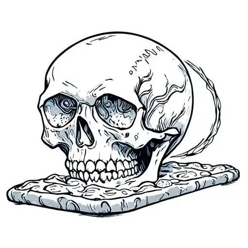 Trippy Pizza Skull Melting