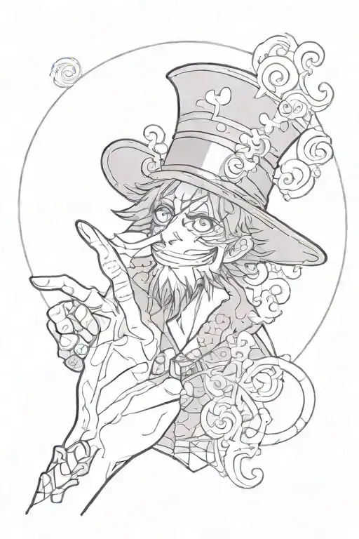 Corazon Donquixote One Piece Doing A Purple Circle On His Hand