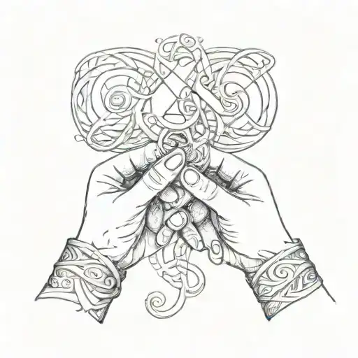 Infinity Symbol And Hand Holding