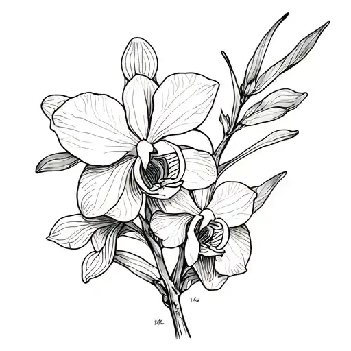 Hirondelle With Orchids