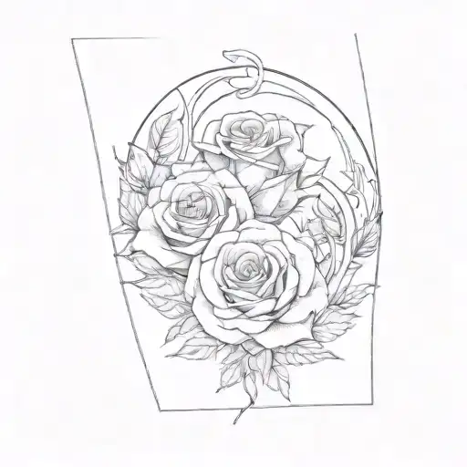 Roses And A Yin Symbol