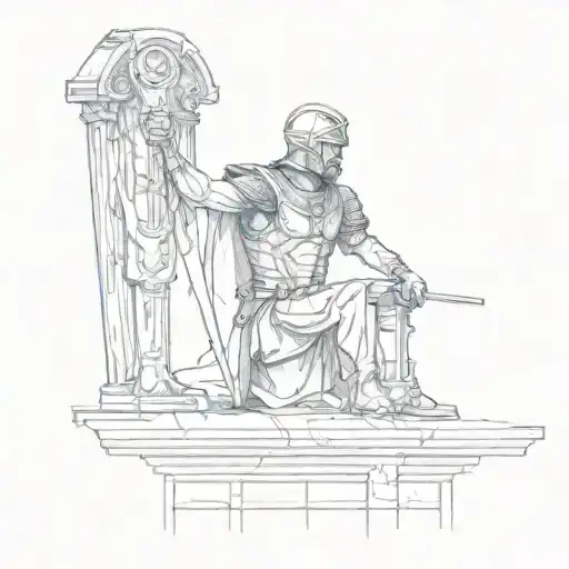 Roman Soldier And Scales