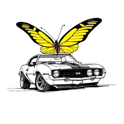 Small 1969 Camaro With Butter Fly