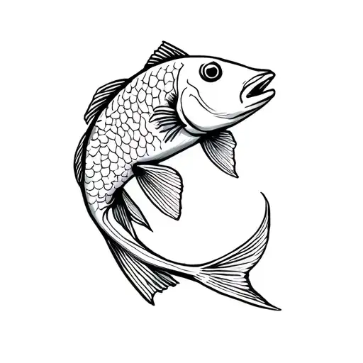 Fish Minimalism Fine Line