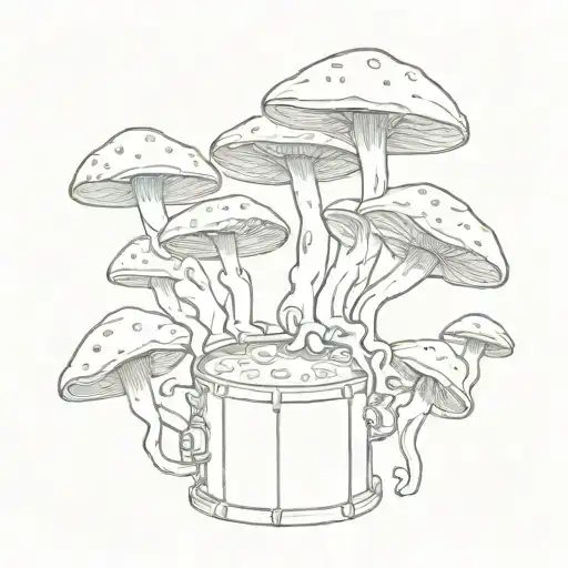 Drum Growing Mushroom