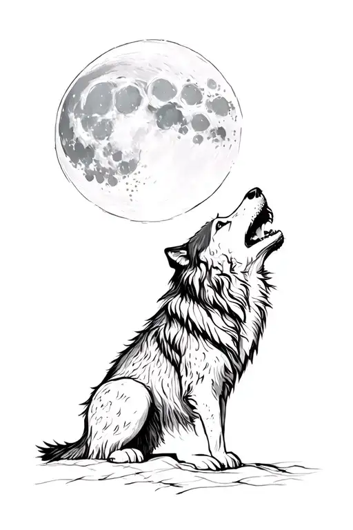 Wolf Howling At The Moon
