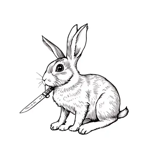 A Bunny With A Knife