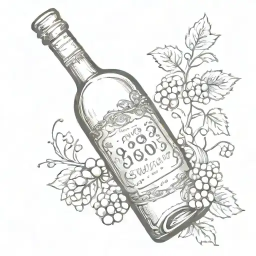 Bottle Of Wine With 1982 On The Front