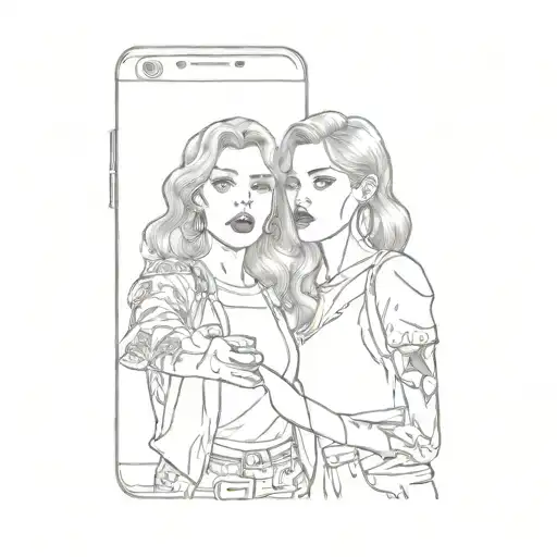 Two Women Posing For A Selfie