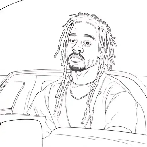A Man With Dreadlocks In A Car