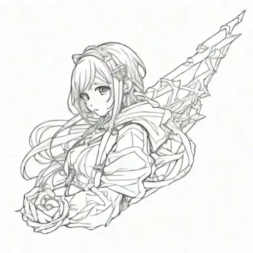 Anime Girl In Anime Style