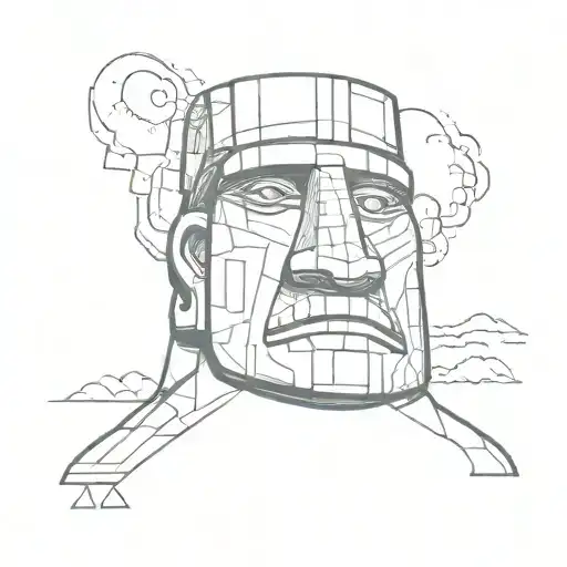 Moai Statue With Rapa Nui