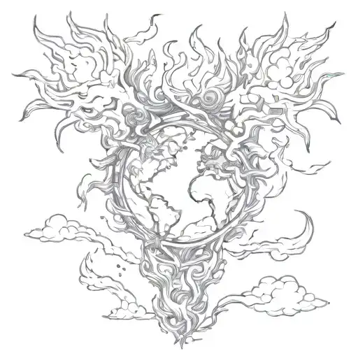 The Earth Burns Fire Above