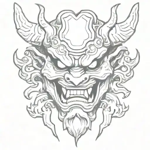 Oni Mask With Fangs