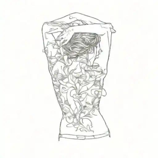 A Woman With A Tattoo On Her Back