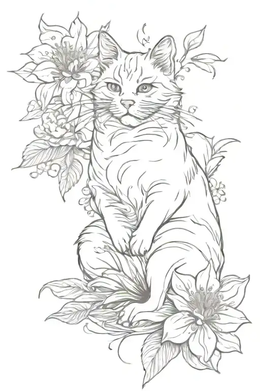 Fold Cat Falls From A Flower Into A Loose Pollen