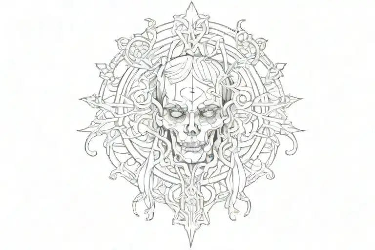 Gothic Tattoo Featuring