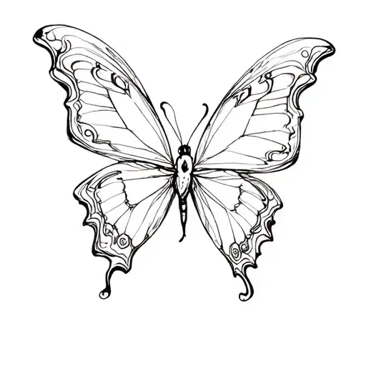 Suminagashi Butterfly