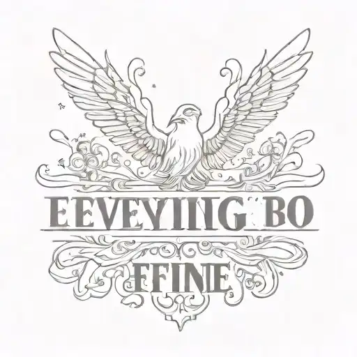 Tattoo Inscription Everything Will Be Fine In Russian