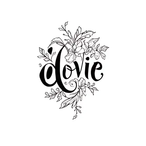 The Name Dovie In Cursive
