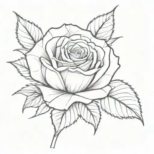 Coverup Rose Black With White Outlines