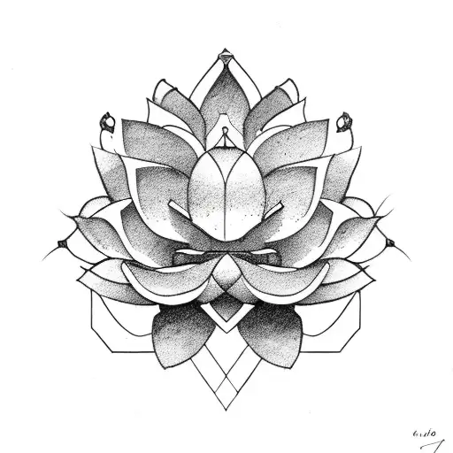 Unalome Symbol Lotus 69