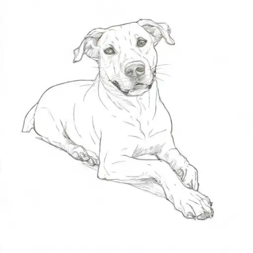 A Dog Laying On A Couch