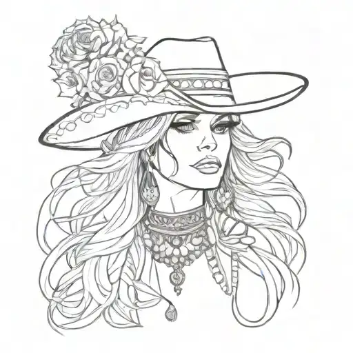 Charro Woman Long Hair