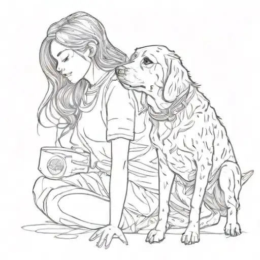 Girl And Dog