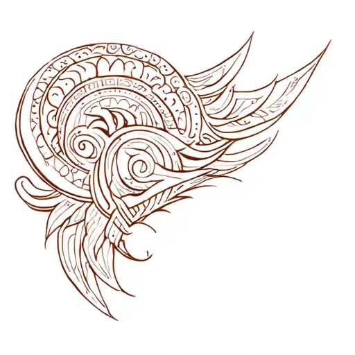 Maori Tattoo On The Focus Hand