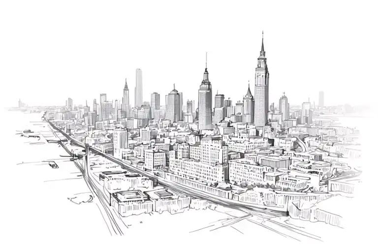 Minimalist City Lanscape Of St Petersberg Russia Into Chicago Illinois