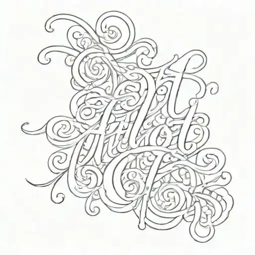 The Word Alot Cursive Font