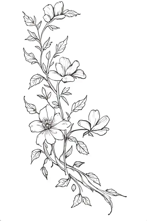 Flowers And Vines Growing