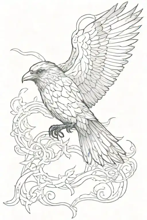 Odin's Raven's Flying