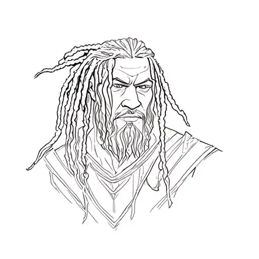 Black Warrior With Dread Locks