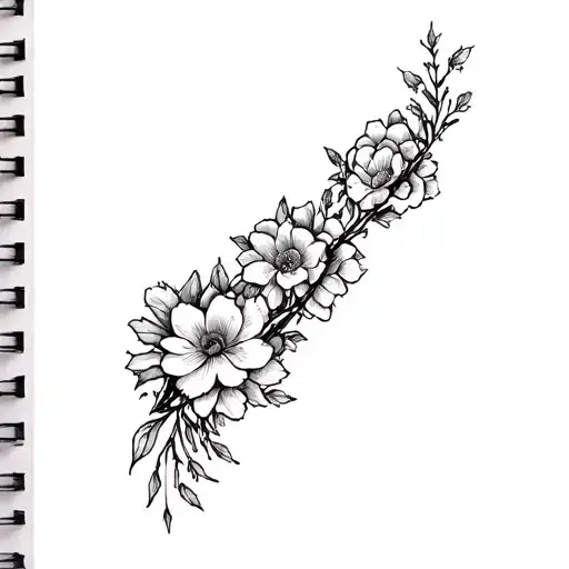 The Words 'Memento Mori' With Flowers Wrapped