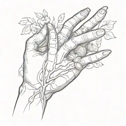 A Woman's Hand With Heart Organ