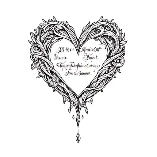 Heart Made With Name Intertwined