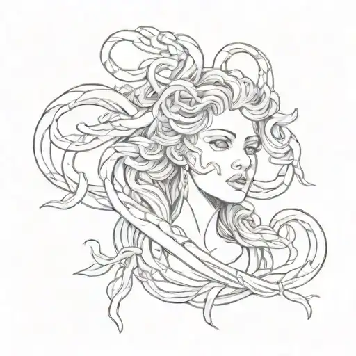 Medusa Gorgon Snakes Ribbon